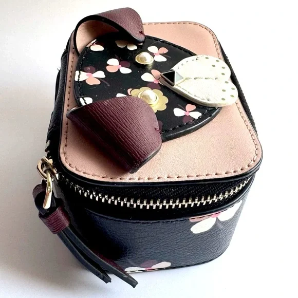 KATE SPADE Floral Cherrywood Puppy Dog Travel Jewelry Box - Picture 3 of 16